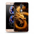 Дизайнерский пластиковый чехол для LeRee Le3 Золотой дракон