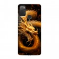 Дизайнерский силиконовый чехол для Alcatel 3L (2021) Золотой дракон