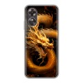 Дизайнерский пластиковый чехол для OPPO A17 Золотой дракон
