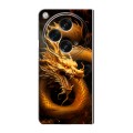 Дизайнерский пластиковый чехол для OPPO Find N3 Золотой дракон