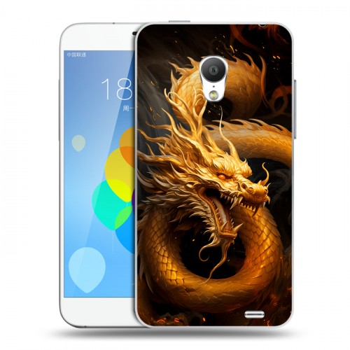 Дизайнерский пластиковый чехол для  Meizu MX3 Золотой дракон