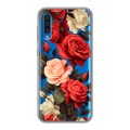 Полупрозрачный дизайнерский пластиковый чехол для Samsung Galaxy A50 Розы