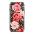 Полупрозрачный дизайнерский силиконовый чехол для Iphone 7 Розы