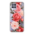Полупрозрачный дизайнерский силиконовый чехол для Realme 8i Розы