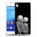Дизайнерский пластиковый чехол для Sony Xperia Z3+ Поцелуй скелетов
