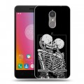 Дизайнерский пластиковый чехол для Lenovo K6 Поцелуй скелетов