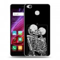 Дизайнерский силиконовый с усиленными углами чехол для Xiaomi RedMi 4X Поцелуй скелетов