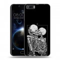 Дизайнерский пластиковый чехол для Doogee Shoot 2 Поцелуй скелетов