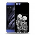 Дизайнерский пластиковый чехол для Xiaomi Mi6 Поцелуй скелетов