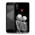 Дизайнерский пластиковый чехол для Xiaomi Mi8 SE Поцелуй скелетов