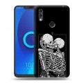 Дизайнерский силиконовый чехол для Alcatel 5V Поцелуй скелетов