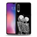 Дизайнерский пластиковый чехол для Xiaomi Mi9 Поцелуй скелетов