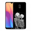 Дизайнерский пластиковый чехол для Xiaomi RedMi 8A Поцелуй скелетов