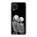 Дизайнерский силиконовый чехол для Samsung Galaxy A12 Поцелуй скелетов
