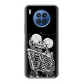Дизайнерский силиконовый чехол для Huawei Nova 8i Поцелуй скелетов