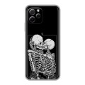 Дизайнерский силиконовый с усиленными углами чехол для Huawei Nova Y61 Поцелуй скелетов
