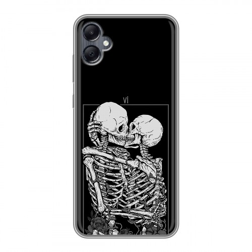 Дизайнерский силиконовый чехол для Samsung Galaxy A05 Поцелуй скелетов