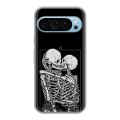 Дизайнерский силиконовый чехол для Google Pixel 9 Поцелуй скелетов