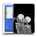 Дизайнерский силиконовый чехол для Samsung Galaxy Tab 4 10.1 Поцелуй скелетов
