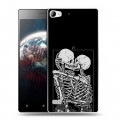 Дизайнерский пластиковый чехол для Lenovo Vibe X2 Поцелуй скелетов