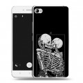Дизайнерский пластиковый чехол для Lenovo S90 Поцелуй скелетов