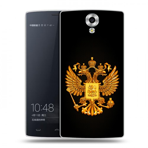 Дизайнерский силиконовый чехол для Homtom HT7 Герб России желтый