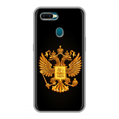 Дизайнерский силиконовый чехол для OPPO AX7 Герб России желтый
