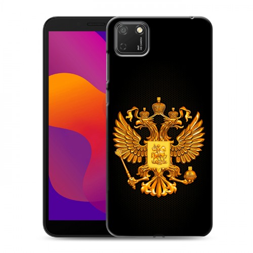 Дизайнерский силиконовый чехол для Huawei Honor 9S Герб России желтый
