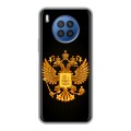 Дизайнерский силиконовый чехол для Huawei Nova 8i Герб России желтый