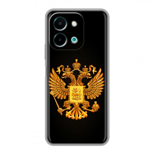 Дизайнерский силиконовый чехол для Vivo Y28 Герб России желтый