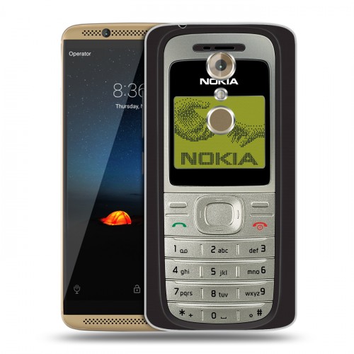 Дизайнерский пластиковый чехол для ZTE Axon 7 Ретро Нокия