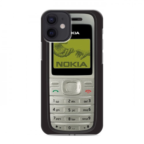 Дизайнерский силиконовый с усиленными углами чехол для Iphone 12 Mini Ретро Нокия