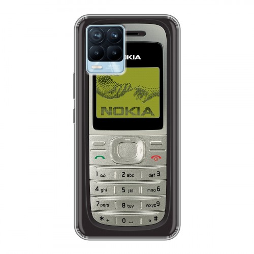 Дизайнерский силиконовый чехол для Realme 8 Ретро Нокия