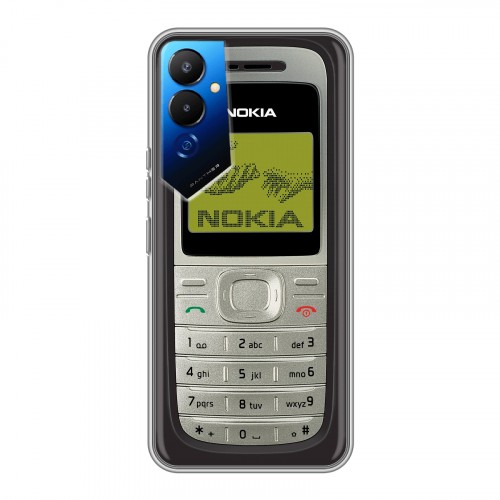 Дизайнерский силиконовый чехол для Tecno Pova 4 Ретро Нокия