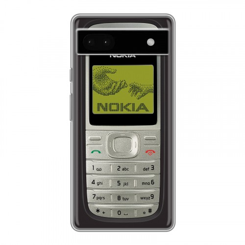 Дизайнерский силиконовый чехол для Google Pixel 6a Ретро Нокия