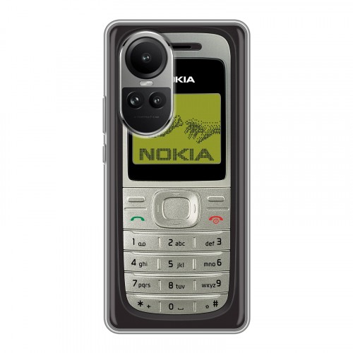 Дизайнерский силиконовый чехол для OPPO Reno10 Ретро Нокия