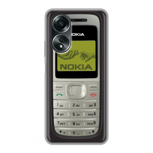 Дизайнерский силиконовый чехол для OPPO A58 4G Ретро Нокия