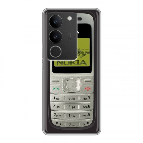 Дизайнерский силиконовый с усиленными углами чехол для Vivo V29 Ретро Нокия