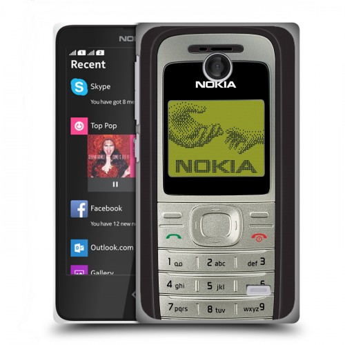 Дизайнерский пластиковый чехол для Nokia X Ретро Нокия