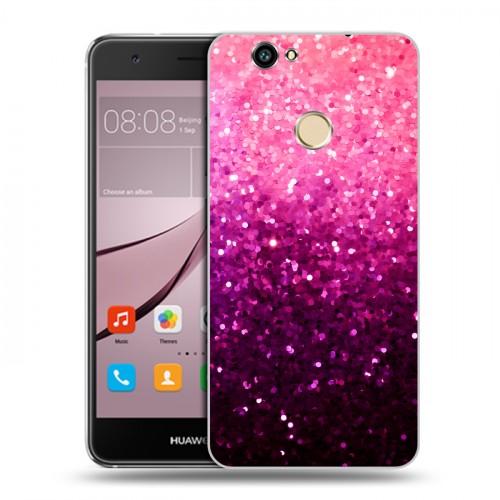 Дизайнерский силиконовый с усиленными углами чехол для Huawei Nova Блестки