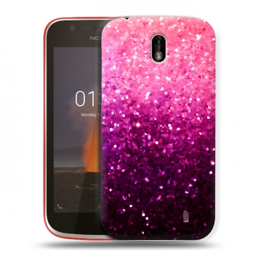Дизайнерский пластиковый чехол для Nokia 1 Блестки