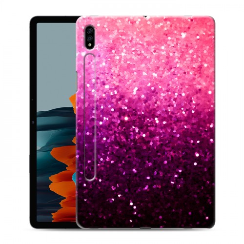 Дизайнерский силиконовый чехол для Samsung Galaxy Tab S7 Блестки