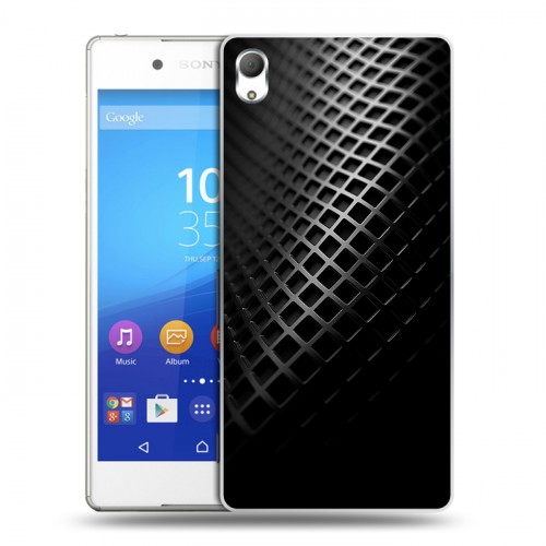 Дизайнерский пластиковый чехол для Sony Xperia Z3+ Текстура металла