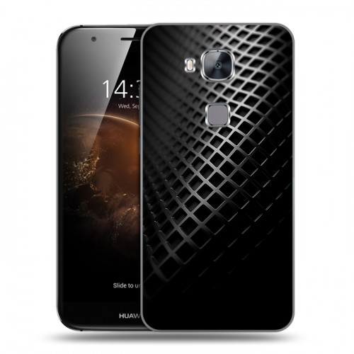 Дизайнерский пластиковый чехол для Huawei G8 Текстура металла