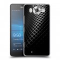 Дизайнерский пластиковый чехол для Microsoft Lumia 950 Текстура металла