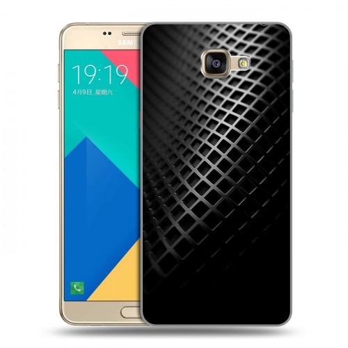 Дизайнерский силиконовый чехол для Samsung Galaxy A9 Текстура металла