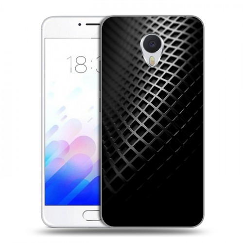 Дизайнерский пластиковый чехол для Meizu M3E Текстура металла