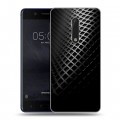 Дизайнерский пластиковый чехол для Nokia 5 Текстура металла