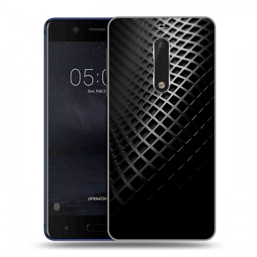 Дизайнерский пластиковый чехол для Nokia 5 Текстура металла