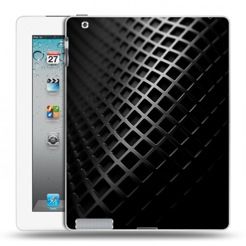 Дизайнерский пластиковый чехол для Ipad 2/3/4 Текстура металла